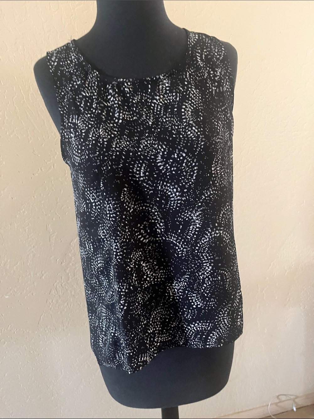 Paper Crane Black & White Dot-Print Sleeveless Camisole